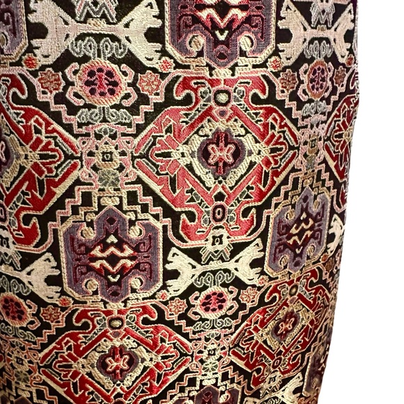 Gianni Bini Dress L Gold Brocade Mini - Picture 4 of 9